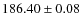 $ 186.40 \pm 0.08 $