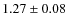 $ 1.27 \pm 0.08 $