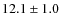 $ 12.1 \pm 1.0 $