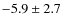 $ -5.9 \pm 2.7 $