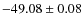 $ -49.08 \pm 0.08 $
