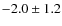 $ -2.0 \pm 1.2 $
