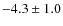 $ -4.3 \pm 1.0 $