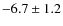 $ -6.7 \pm 1.2 $