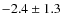 $ -2.4 \pm 1.3 $