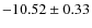 $ -10.52 \pm 0.33 $