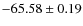 $ -65.58 \pm 0.19 $