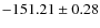 $ -151.21 \pm 0.28 $