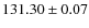 $ 131.30 \pm 0.07 $
