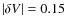 $\vert\delta V\vert = 0.15$
