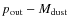 $p_{\rm out}-M_{\rm dust}$