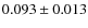 $0.093\pm 0.013$
