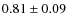 $0.81\pm0.09$