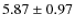 $5.87\pm0.97$