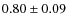 $0.80\pm0.09$