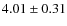 $4.01\pm0.31$