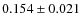 $0.154\pm0.021$