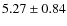 $5.27\pm0.84$
