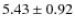 $5.43\pm0.92$