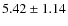 $5.42\pm1.14$