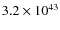 $3.2 \times 10^{43}$