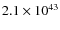 $2.1 \times 10^{43}$