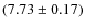 $(7.73\pm0.17)$