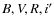 $B,V,R,i^\prime$