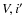 $V,i^\prime$