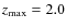 $z_{\rm max}=2.0$