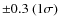$\pm 0.3\; (1\sigma)$