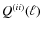 $Q^{(ii)}(\ell)$