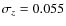 $\sigma _z=0.055$