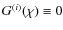 $G^{(i)}(\chi) \equiv 0$