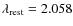 $\lambda_{\rm rest}=2.058$