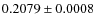 $0.2079\pm0.0008$