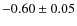 $-0.60 \pm 0.05$