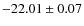 $-22.01 \pm 0.07$