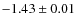 $-1.43 \pm 0.01$