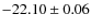 $-22.10 \pm 0.06$