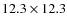 $12.3\times12.3$