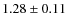 $ 1.28 \pm 0.11$