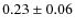 $0.23 \pm 0.06$