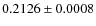$0.2126\pm0.0008$
