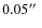 $0.05\hbox{$^{\prime\prime}$ }$