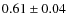 $0.61 \pm 0.04$
