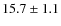 $15.7 \pm 1.1$