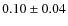 $0.10\pm0.04$
