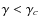 $\gamma<\gamma_c$