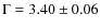 $\Gamma = 3.40 \pm 0.06$